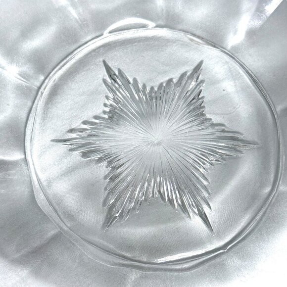 Antique JEFFERSON Krystol 8” diameter Scalloped Glass Serving Bowl - Picture 4 of 10